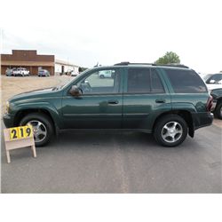 2005 Chev Trail Blazer LT     SN- 1GNDT13S052260400