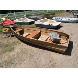 1966 Aluminum 12 ft boat   unable to verify vin