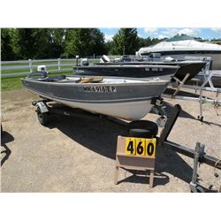 1983 Crestliner 14 ft boat w/trailer     SN- N0R04064M831