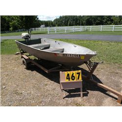 1952 Mariner 12 ft w/Johnson 8hp motor & trailer      SN- 18040913