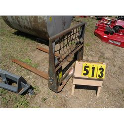 Skid loader pallet forks