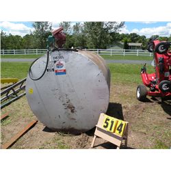 1000 gallon tank w/110 volt electric pump