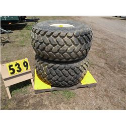 [2] 21.5L-16.1  turf tires w/18" rims- 6 holes