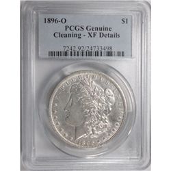 1896O Morgan $  PCGSXF cleaned