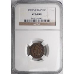 1909S  Indian penny  NGC20BN