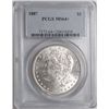 Image 1 : 1887 MORGAN DOLLAR PCGS MS64+
