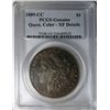 Image 1 : 1889-CC MORGAN DOLLAR PCGS XF, SAYS QUESTIONABLE COLOR BUT ITS JUST ORIGINAL