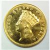 Image 1 : 1879 $3 Gold (Only 3000 minted) Ch BU62 PL reverse