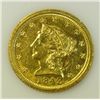 Image 1 : 1843 C $2 1/2 gold     large dt   XF