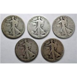 5  1921S  Walker half $  weak dates