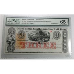 Remainder note  Charleston SC Railroad  $3