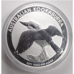 2011 Australia Kookaburra  kilo silver   32.15 troy oz.