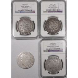 3   1903S  Morgan $  NGCgood dmg-VG clnd-fine scratched