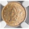 Image 2 : 1852  $1 gold  NGC  AU obv dmg
