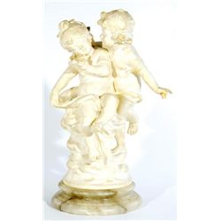 GT0424120046 Italian bisque porcelain figure of childre