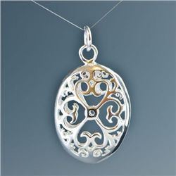 Silver Plated Egg Pendant