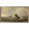 Image 1 : MWF1530 Framed oil on canvas Ships in Rough Seas