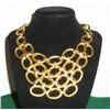 Image 1 : COUTURE MATTE GOLD HEAVY CHAIN LINK BIB NECKLACE MWF17