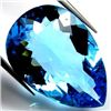 Image 2 : MASSIVE 31.10 CTS NATURAL BRAZILIAN PEAR SHAPED BLUE TO