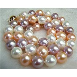 MWF1045 8-9mm Multicolor Akoya Cultured Pearl Necklace