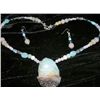 Image 1 : Lovely Hand Carved Amazonite Fish Pendant and Bead Neck