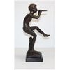 Image 2 : Graceful Pan Flute Player Bronze Sculpture After A. J