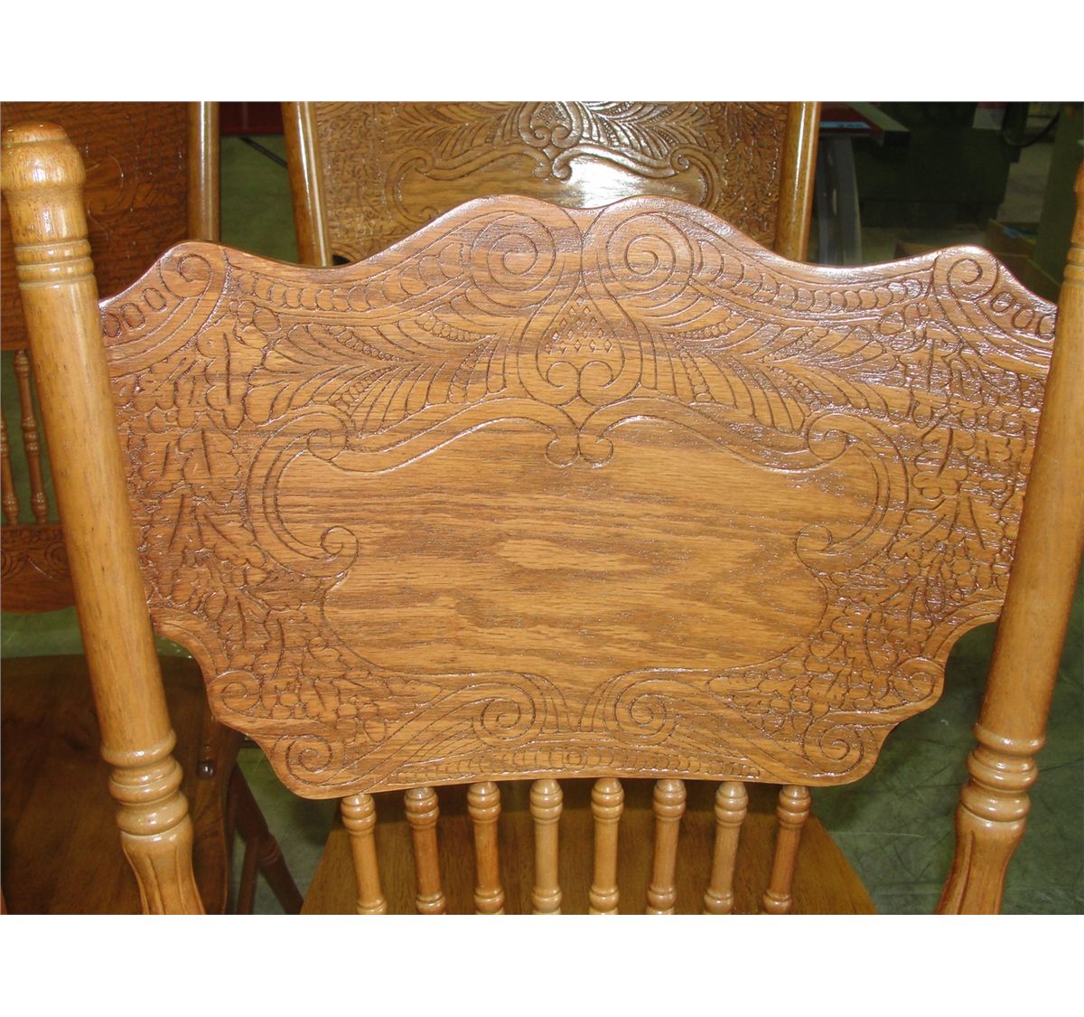 Pressed wood oak dining room side chair