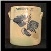 Image 1 : P. Mugler and Co. five-gallon stoneware crock with a large cobalt  blue flower on front. Buffalo, Ne