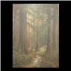 Image 1 : J. Fonzer "Mendicino County, Redwoods" oil on canvas, 1911, signed  and dated lower left. Framed. 50