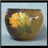 Image 1 : Weller Louwelsa jardiniere with florals. Note hairlines. 13"h x 16"d $200-300