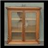Image 1 : Victorian two-door hanging cabinet. Walnut with inset burl side  panels. There are two dowel holes i