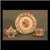 Image 1 : Spode Chinese Rose china. Ten 10" plates, nine cream and sugars,  eight 7 1/2" plates, ten 6" plates