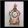 Image 1 : French blue porcelain clock hand painted with bronze mounts. Font  is a scene depicting an angel and