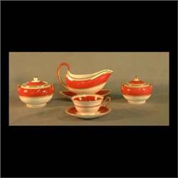 Wedgwood Ulander china, W1813. Four 10 1/2" plates, one 9 1/2"  plate, two 8" plates, two 8" soup bo