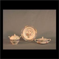 Lenox Ming china. Twenty-three salad plates, twelve soup bowls, an  oval vegetable bowl, two sugar b