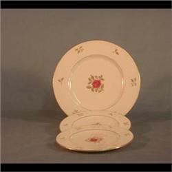 Lenox Rhodora china. Eleven dinner plates, 10 1/2"; forty-eight  salad plates, 8 1/4"; ten bread and
