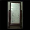 Image 1 : Empire style mahogany dressing mirror. Ogee shaped frame contains a  beveled mirror mounted in a swi