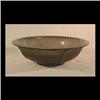 Image 1 : R. Lalique smoke colored bowl. Raised molded signature R. Lalique,  France. Note small chip on edge