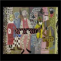 Watercolor and gouache on paper. Joe's Circus. 20th century  American School. Matted and framed. 12