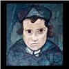 Image 1 : Oil on board. Portrait of a boy. Signed M. Shulman, lower right.  Morris Shulman. Framed. 14 3/4" X