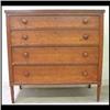Image 1 : Sheraton four-drawer chest. Birch and other mixed woods. Reeded  molding around the top. Reed carvin
