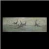 Image 1 : Oil on panel. Swallows. 19th century American School. Framed. 8" X 24" $40-80
