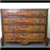 Image 1 : Chest of drawers with marquetry inlays of florals and urns overall.  Note condition, some inlays are