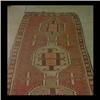 Image 1 : Oriental Kilim. Three joining center medallions with latchhook  borders in camel colors, pinks, and