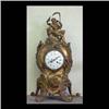 Image 1 : Bronze French figural clock with figure of Father Time on the top  of a flowing Art Nouveau case. Po