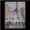 Image 1 : Watercolor and gouache. Trafalgar Square. Signed L. Blazey and  titled, lower left. Lawrence Blazey.