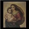 Image 1 : Oil on canvas. Madonna and Child, after Raphael. Circa 1910. Signed  E.V. Comrady, lower right. Fram