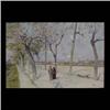 Image 1 : Oil on canvas. Couple on the Quay. Signed lower right. Augusto  Sezanne. Framed. 10" X 15" $200-400