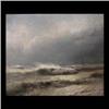 Image 1 : Oil on canvas, relined. Seascape with ships. Signed H. Herzog,  lower left. Herman Herzog. Framed. 3