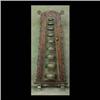 Image 1 : Set of nine graduated Oriental bells supported in ornately carved  frame with flower and leaf motif.